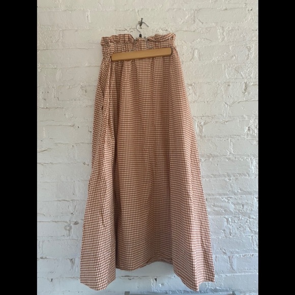 Everlane Gingham Easy Button Front Skirt - Picture 4 of 6